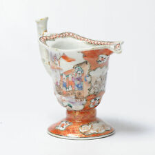 Antique 18C Chinese Porcelain Sauce Boat China Mandarin Rose Qianlong Period picture