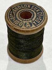 VTG Silk Thread RICHARDSON’S  Dark Olive Army Green Fly Fishing Tying Sewing 449 picture