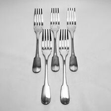  Christofle France Cluny Solid Fish Fork Silverplate Flatware 7in 5Pc picture