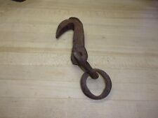 Antique Metal Hand Forged Heavy Hook Chain Link  Primitive Blacksmith P picture