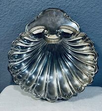 Crescent Co Silver Plate Shell Fish Footed Dish Bowl picture