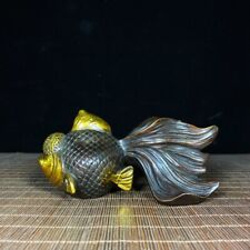 bronze sculpture home fengshui fortune wealth auspicious animal goldfish fish picture