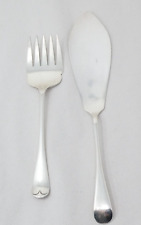 Antique Fish Servers Silver Plated Old English Pattern EPNS Fork & Slice picture